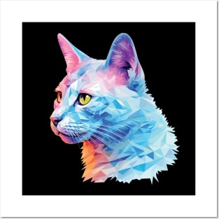 Holographic Cat Posters and Art